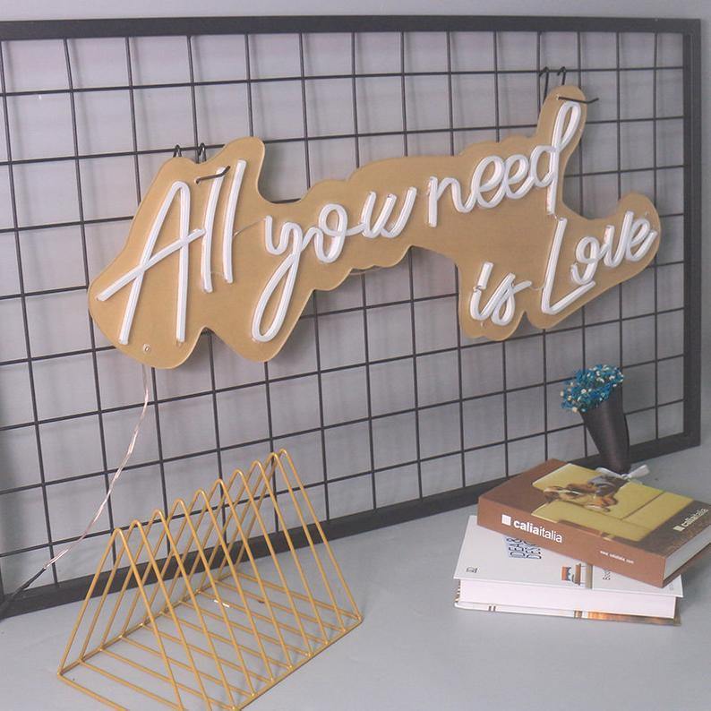 All You Need is love Neon Sign Led - Custom LED Neon Signs - SiniSign.com